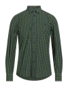 Harmont & Blaine Man Shirt Navy Size L Cotton In Green