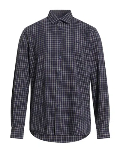 Harmont & Blaine Man Shirt Navy Size L Cotton In Blue