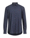 Harmont & Blaine Man Shirt Navy Size Xl Cotton In Blue