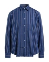 Harmont & Blaine Man Shirt Navy Size Xl Cotton In Blue