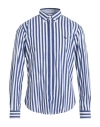 Harmont & Blaine Man Shirt Navy Size Xl Cotton, Polyamide, Elastane In Blue