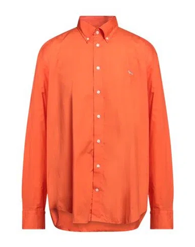 Harmont & Blaine Man Shirt Orange Size 4xl Cotton