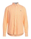 Harmont & Blaine Man Shirt Orange Size L Tencel