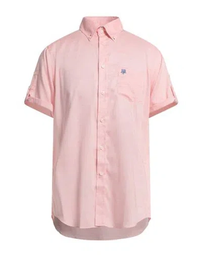 Harmont & Blaine Man Shirt Orange Size M Cotton
