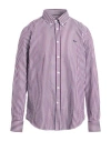 Harmont & Blaine Man Shirt Plum Size 3xl Cotton In Purple