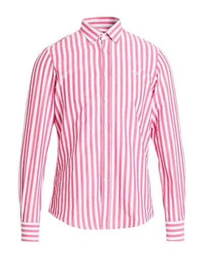 Harmont & Blaine Man Shirt Red Size S Cotton, Linen In Pink