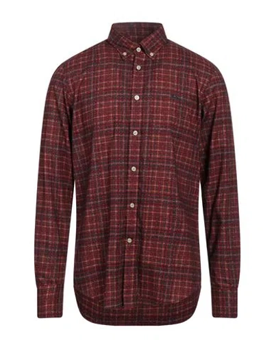 Harmont & Blaine Man Shirt Red Size Xxl Cotton In Burgundy