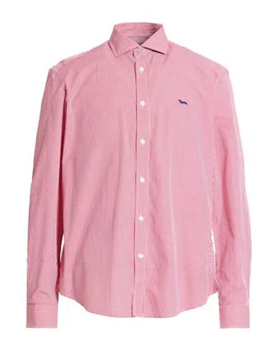 Harmont & Blaine Man Shirt Red Size Xxl Organic Cotton In Pink