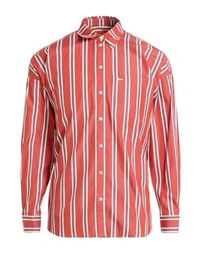 Harmont & Blaine Man Shirt Rust Size 16 ½ Cotton In Red
