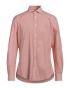 Harmont & Blaine Man Shirt Rust Size L Cotton In Pink