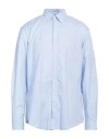 Harmont & Blaine Man Shirt Sky Blue Size 3xl Cotton In Blue