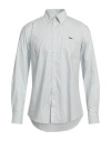Harmont & Blaine Man Shirt Grey Size Xl Cotton In Blue
