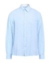 Harmont & Blaine Man Shirt Sky Blue Size 4xl Linen