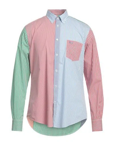 Harmont & Blaine Man Shirt Sky Blue Size S Cotton, Polyamide, Elastane