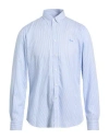 Harmont & Blaine Man Shirt Sky Blue Size S Lyocell In Blue