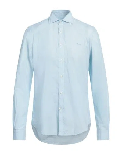 Harmont & Blaine Man Shirt Sky Blue Size Xxl Cotton