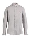 Harmont & Blaine Man Shirt Taupe Size 3xl Cotton In Gray