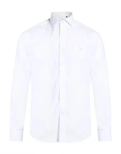 Harmont & Blaine Man Shirt White Size S Cotton, Elastane