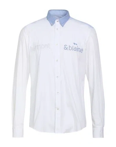 Harmont & Blaine Man Shirt White Size S Cotton, Elastane
