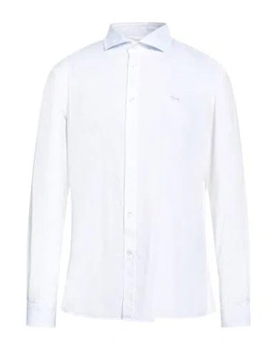 Harmont & Blaine Man Shirt White Size Xxl Cotton, Elastane