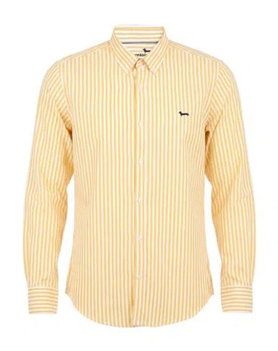 Harmont & Blaine Man Shirt Yellow Size 4xl Cotton