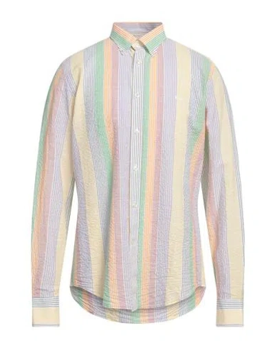 Harmont & Blaine Man Shirt Yellow Size Xxl Cotton, Elastane In Neutral