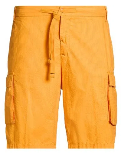 Harmont & Blaine Man Shorts & Bermuda Shorts Mandarin Size 44 Cotton, Lyocell In Orange