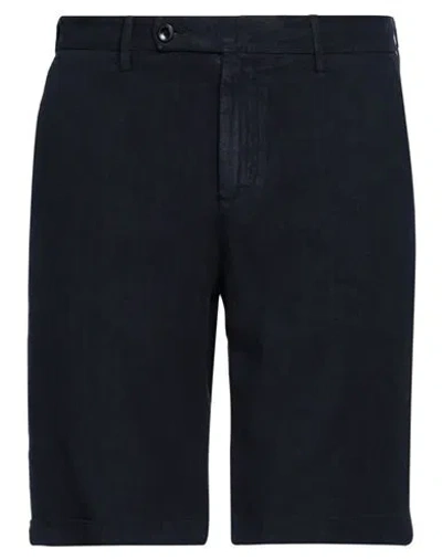 Harmont & Blaine Man Shorts & Bermuda Shorts Midnight Blue Size 32 Linen