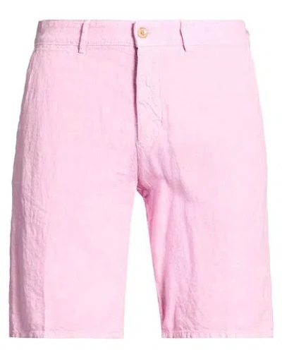 Harmont & Blaine Man Shorts & Bermuda Shorts Pink Size 44 Linen