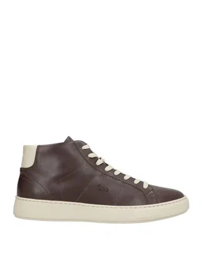 Harmont & Blaine Man Sneakers Dark Brown Size 11 Textile Fibers
