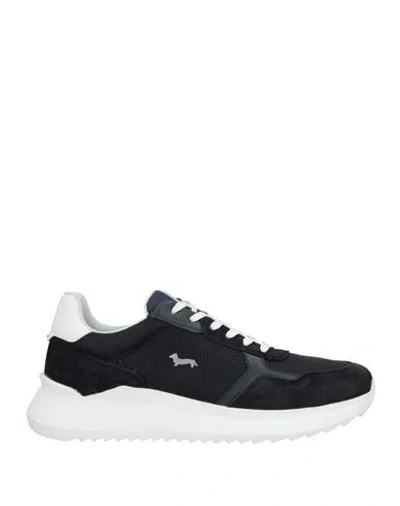 Harmont & Blaine Man Sneakers Midnight Blue Size 7 Leather, Textile Fibers
