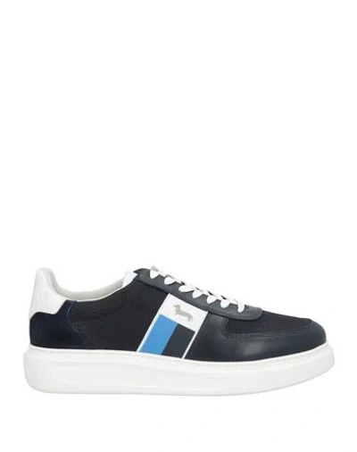 Harmont & Blaine Man Sneakers Navy Size 9 Leather, Textile Fibers In Multi