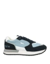 Harmont & Blaine Man Sneakers Sky Blue Size 8 Leather, Textile Fibers In Multi