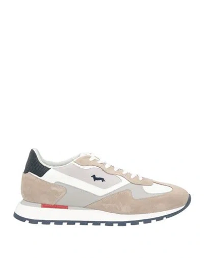 Harmont & Blaine Man Sneakers Taupe Size 6 Leather, Textile Fibers In Multi