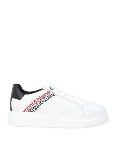 Harmont & Blaine Man Sneakers White Size 8 Leather, Textile Fibers