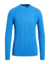 Harmont & Blaine Man Sweater Azure Size Xxl Wool, Viscose, Polyamide, Cashmere In Blue