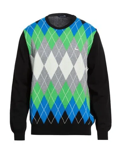 Harmont & Blaine Man Sweater Black Size 4xl Cotton, Wool In Multi