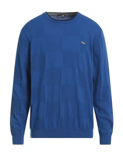 Harmont & Blaine Man Sweater Blue Size 4xl Viscose, Polyamide, Cotton, Wool
