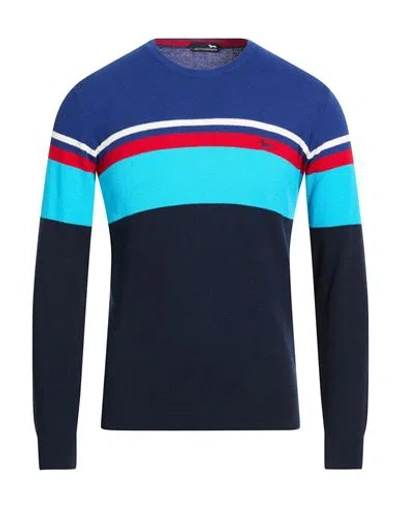 Harmont & Blaine Man Sweater Blue Size L Cotton In Multi