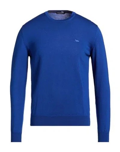 Harmont & Blaine Man Sweater Blue Size L Wool