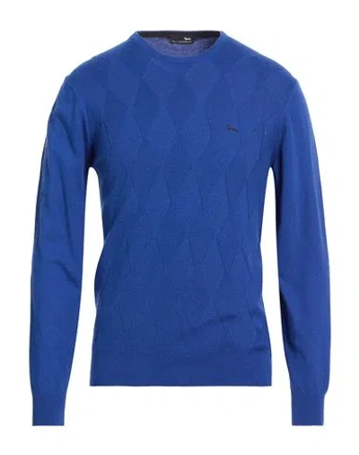 Harmont & Blaine Man Sweater Blue Size Xl Viscose, Polyamide, Cotton, Wool