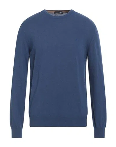 Harmont & Blaine Man Sweater Blue Size Xl Wool, Cashmere