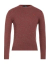 Harmont & Blaine Man Sweater Brick Size Xl Wool, Viscose, Polyamide, Cashmere In Purple
