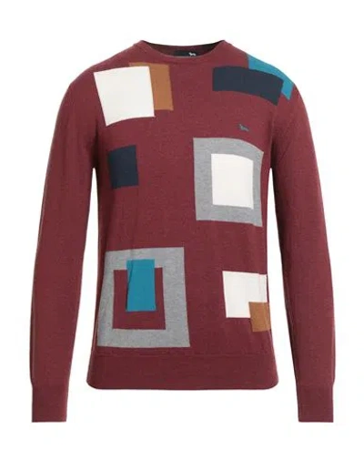 Harmont & Blaine Man Sweater Burgundy Size S Cotton, Wool