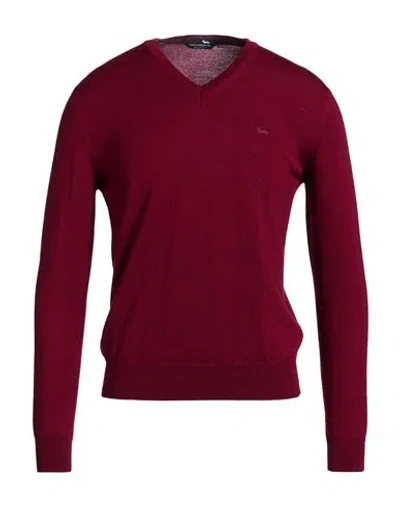 Harmont & Blaine Man Sweater Burgundy Size S Wool