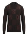 Harmont & Blaine Man Sweater Dark Brown Size L Cotton, Polyamide, Viscose, Wool In Brown