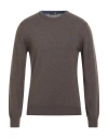 Harmont & Blaine Man Sweater Dark Brown Size Xl Wool, Viscose, Polyamide, Cashmere