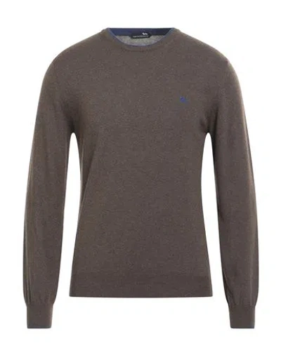 Harmont & Blaine Man Sweater Dark Brown Size M Wool, Viscose, Polyamide, Cashmere