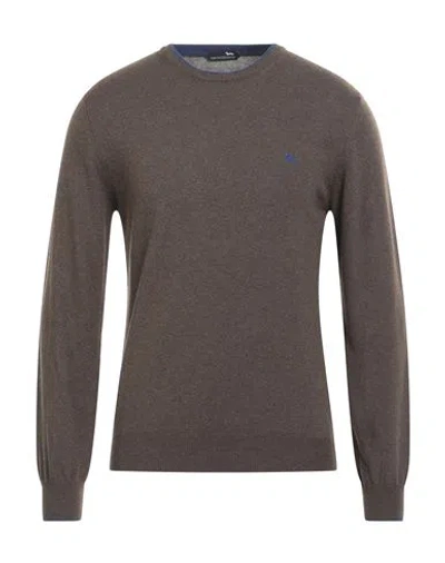Harmont & Blaine Man Sweater Dark Brown Size Xl Wool, Viscose, Polyamide, Cashmere In Brown