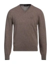 Harmont & Blaine Man Sweater Khaki Size L Merino Wool, Viscose, Polyamide, Cashmere In Beige